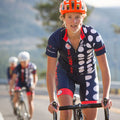 The Dots Cycling Jersey - Navy/Melon