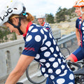 The Dots Cycling Jersey - Navy/Melon