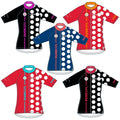 The Dots Cycling Jersey - Black/Orchid