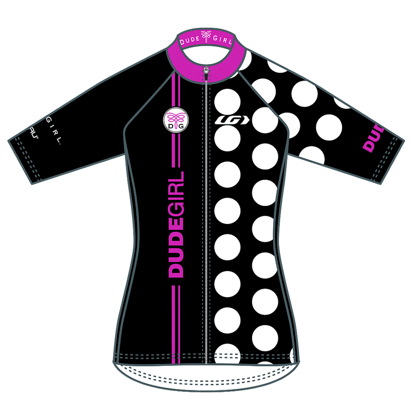 The Dots Cycling Jersey - Black/Orchid