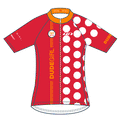 The Dots Cycling Jersey - Red Hot/Tang