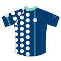 The Dots Cycling Jersey - Navy/Mediterranean