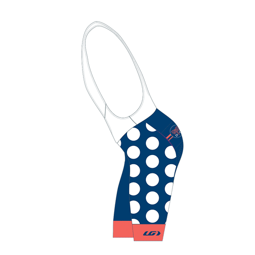 Men's Dots Cycling Bib - Navy/Melon