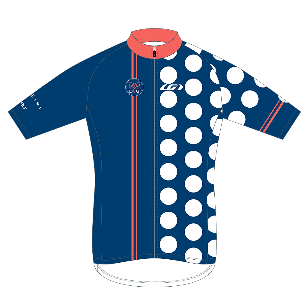 Men's Dots Cycling Jersey - Navy/Melon – Dude Girl